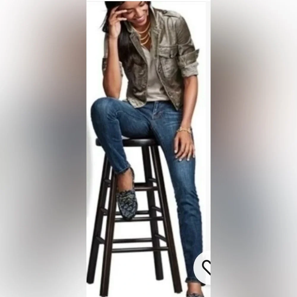 CAbi Sunday topper velvet, jean jacket, metallic size medium - Picture 5 of 9